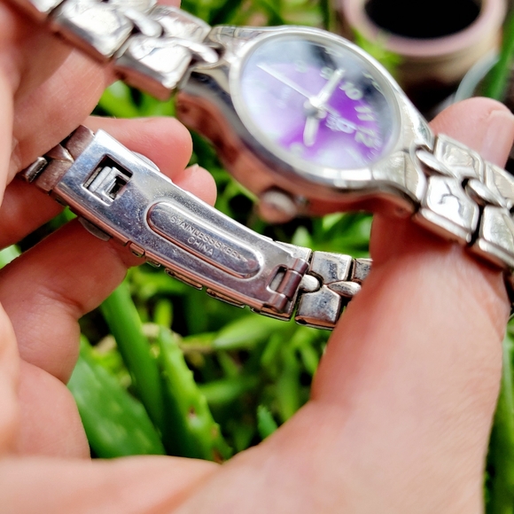 Classic B.West Silver & Purple/Blue Quartz Watch - Picture 9 of 9